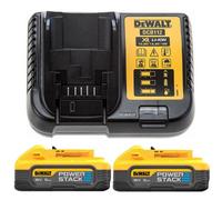 Dewalt Dcbp518H2-Xj 18V 5.0Ah Compact Powerstack Battery Packs + Dcb112 Charger