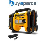 DeWalt DCC018N 18V XR Cordless Inflator Triple Source Bare + In Car 12v Charger