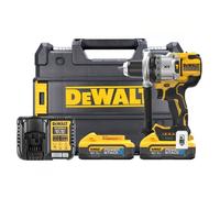 DeWalt DCD1007 18v XR Cordless Brushless Premium Combi Drill 2 x 5ah Li-ion Powerstack Battery Charger Case