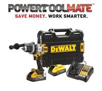 Dewalt DCD1007H2T 18v XR Hammer Drill Kit - 2 x 5.0ah Powerstack Batteries