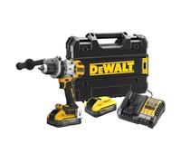 Dewalt DCD1007H2T 18v XR Hammer Drill Kit - 2 x 5.0ah Powerstack Batteries