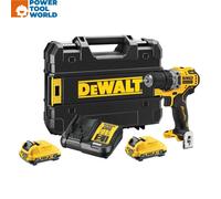 DeWalt DCD701D2 10.8v / 12v XR Brushless Sub Compact Drill Driver Inc 2x 2.0A...