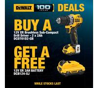 Dewalt DCD701D2 12v XR Brushless Compact Drill Driver 2x 2.0AH Tstak + 1x 3.0AH