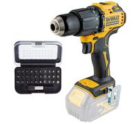 Dewalt Dcd709N 18V Xr Li-Ion Brushless Compact Combi Hammer Drill + 32Pc Acc Set