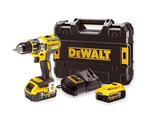 DeWALT DCD791P2T 18V XR Brushless Drill Driver Kit - 2 x 5.0Ah Batteries, Charger & TSTAK Case