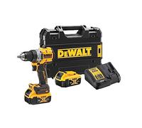 DEWALT DCD800P2T-QW - 18 V Drill Driver, 2 Speeds, Brushless Motor, 13 mm Quick Chuck, LED Light, Incl. 2 x 5.0 Ah Batteries, Charger and TSTAK Box