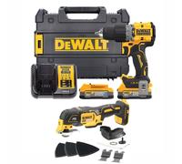 Dewalt DCD805E2T 18v XR Brushless Powerstack Combi Hammer Drill + DCS355N Multi
