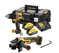 Dewalt Dcd805H2T 18V Xr Brushless Powerstack Combi Hammer Drill 2 X5Ah + Grinder