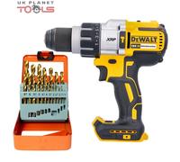 DeWalt DCD996 18V Brushless XRP Combi Drill + 19 Piece HSS Twist Drill Bit Set