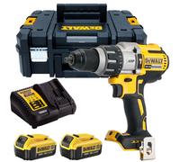 Dewalt DCD996N 18V Brushless Combi Hammer Drill 2 x 4.0Ah Battery Charger TSTAK