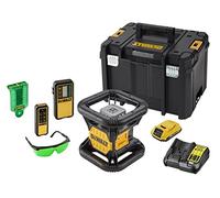 Dewalt DCE079D1G XR Self Level Rotary Laser Kit, 18 V, Yellow/Black, Set of 8 Pieces