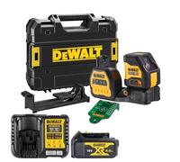 Dewalt Dce088Ng18 12V/18V Xr Cross Spot Line Green Laser With 1 X 4Ah Battery & Charger & Carry Case