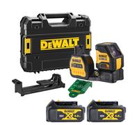 Dewalt Dce088Ng18 12V/18V Xr Cross Spot Line Green Laser With 2 X 4Ah Batteries & Carry Case