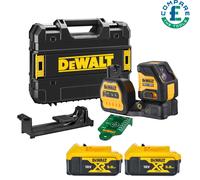 DeWalt DCE088NG18 18V XR Cross Line Laser Level With 2 x 5.0Ah Batteries & Case
