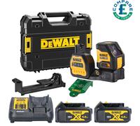 DeWalt DCE088NG18 18V XR Cross Line Laser With 2x 4Ah Batteries, Charger & Case