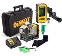 Dewalt Dce089D1G 12V 3 Beam Self Leveling Green Cross Laser Level + Detector