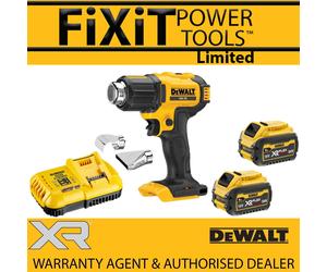 DeWalt DCE530N 18v XR Cordless Heat Gun & 2 x 6Ah Battery Kit