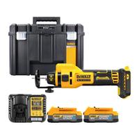 Dewalt Dce555 18V Xr Cordless Brushless Drywall Cut-Out Tool With 2X 1.7Ah Powerstack Batteries, Charger & Tstak Vi Case