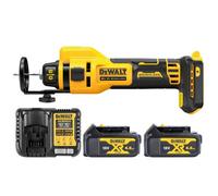 Dewalt Dce555 18V Xr Cordless Brushless Drywall Cut-Out Tool With 2X 4Ah Batteries & Charger