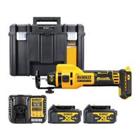 Dewalt Dce555 18V Xr Cordless Brushless Drywall Cut-Out Tool With 2X 4Ah Batteries, Charger & Tstak Vi Case