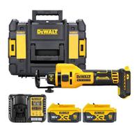 Dewalt Dce555 18V Xr Cordless Brushless Drywall Cut-Out Tool With 2X 5Ah Batteries, Charger & Tstak Ii Case