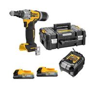 Dewalt Dcf414E2T Brushless 18V Xr 1/4" 63mm Riveter + 2X Dcbp034 Powerstack