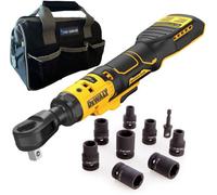 Dewalt Dcf512N 18V Xr 1/2" Open Head Ratchet Variable Speed Bare + Sockets +Bag