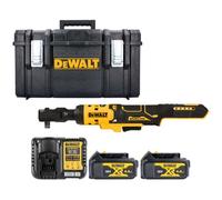 Dewalt Dcf513 18V Xr 3/8" Cordless Brushless Open Head Ratchet With 2 X 4Ah Batteries, Charger & Case
