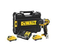 DeWALT DCF601D2-QW Cordless Screwdriver (1/4 Inch), 12 V / 2 Ah, Black/Yellow