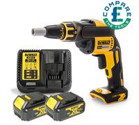 Dewalt DCF620 18V Brushless Drywall Screwdriver With 2 x 4Ah Batteries & Charger