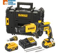 DeWalt DCF620 18v XR Cordless Brushless Drywall Screwdriver 2 x 5ah Li-ion Charger Case