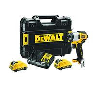 Dewalt DCF801D2-QW 1/4-Inch 12 V / 2 Ah Battery Impact Screwdriver Black/Yellow