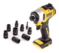 Dewalt Dcf809N 18V Xr Brushless Impact Driver Bare + 9 Piece Wrench Socket Set