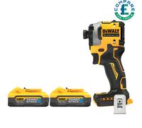 DeWalt DCF850 18V XR Brushless Powerstack Impact Driver With 2 x 5.0Ah Batteries
