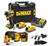 Dewalt DCF850E2T 18V XR Brushless Powerstack Impact Driver + DCS355N Multi Tool