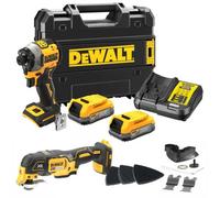 Dewalt Dcf850E2T 18V Xr Brushless Powerstack Impact Driver + Dcs355N Multi Tool