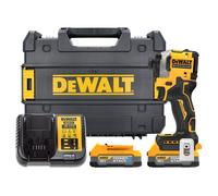 DeWalt DCF850E2T 18v XR Brushless Powerstack Ultra Compact Impact Driver 2 x 1.7ah Li-ion Charger Case