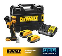 DeWalt DCF850E2T 18v XR Brushless Powerstack Ultra Compact Impact Driver 2 x 1.7ah Li-ion Charger Case