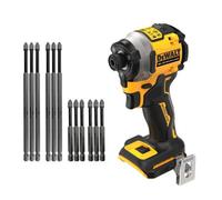 Dewalt Dcf850N 18V Xr Brushless Ultra Compact Impact Drive + 12 Piece Long Bit Set