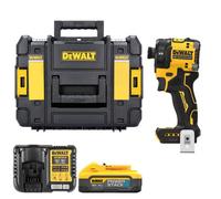 Dewalt Dcf870N 18V Xr Cordless Brushless Hydraulic Impact Driver With 1 X 5.0Ah Powerstack Battery, Charger & Dwst1-70703 Case