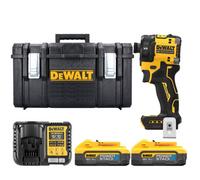Dewalt Dcf870N 18V Xr Cordless Brushless Hydraulic Impact Driver With 2 X 5Ah Powerstack Batteries, Charger & Ds300 Case