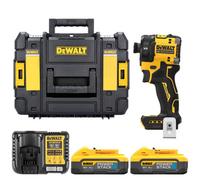 Dewalt Dcf870N 18V Xr Cordless Brushless Hydraulic Impact Driver With 2 X 5Ah Powerstack Batteries, Charger & Dwst1-70703 Case