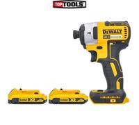 Dewalt DCF887 18V XR Brushless Impact Driver 3 Speed + 2 x DCB183 2Ah Batteries