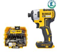 Dewalt DCF887 18V XR Brushless Impact Driver With 25 Pieces PH2 Bit Set