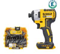 Dewalt DCF887 18V XR Brushless Impact Driver With 25 Pieces PZ2 Bit Set