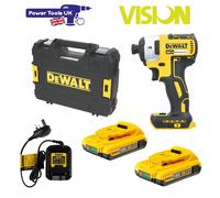 Dewalt DCF887D2 XR Impact Driver 2x 18v 2Ah Battery, Charger & TStak Case