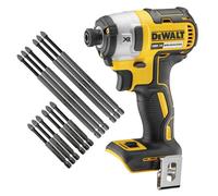 Dewalt Dcf887N 18V Brushless Xr G2 3 Speed Impact Driver + 12 Piece Long Bit Set