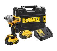 DEWALT DCF891P2T-GB 18V XR BL 1/2" Drive Hog-Ring Compact 1084Nm Impact Wrench with 2x 5.0Ah Batteries