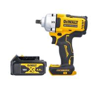 Dewalt Dcf892N 18V Xr 1/2" Cordless Brushless Detent Pin Impact Wrench With 1 X 4Ah Battery