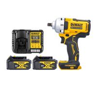 Dewalt Dcf892N 18V Xr 1/2" Cordless Brushless Detent Pin Impact Wrench With 2 X 4Ah Batteries & Charger